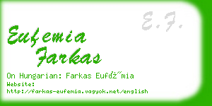 eufemia farkas business card